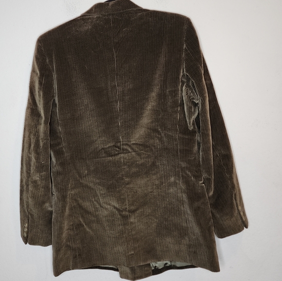 Men's Brown Double-Breasted Blazer - Picture 6 of 16